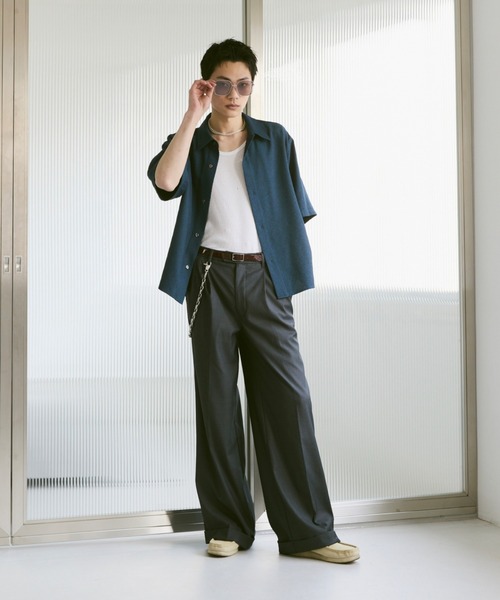 Loose Half sleeve box shirt (Assort)/ルーズハーフスリーブボックスシャツ（アソート）（シャツ/ブラウス）｜soerte（ソエルテ）