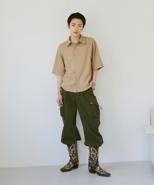 Loose Half sleeve box shirt (Assort)/ルーズハーフスリーブボックスシャツ（アソート）（シャツ/ブラウス）｜soerte（ソエルテ）