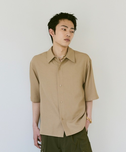 soerte（ソエルテ）の「Loose Half sleeve box shirt (Assort