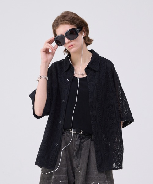【soerte】ルーズハーフスリーブオープンカラーシャツ Loose Half sleeve box shirt (Assort)/ルーズハーフスリーブ