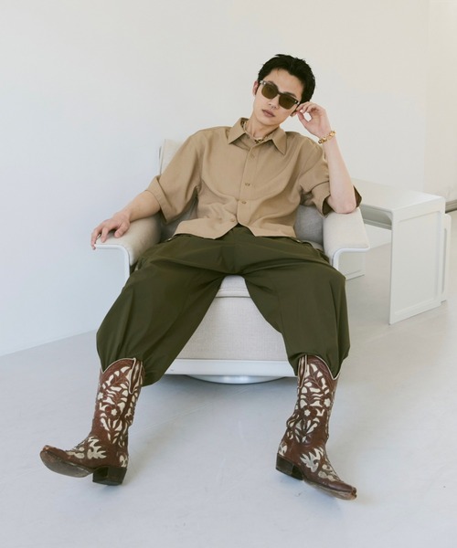 Loose Half sleeve box shirt (Assort)/ルーズハーフスリーブボックスシャツ（アソート）（シャツ/ブラウス）｜soerte（ソエルテ）