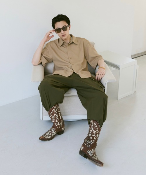 Loose Half sleeve box shirt (Assort)/ルーズハーフスリーブボックスシャツ（アソート）（シャツ/ブラウス）｜soerte（ソエルテ）