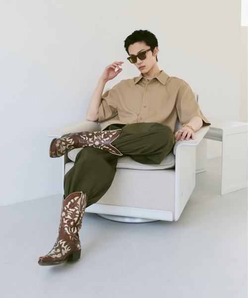 Loose Half sleeve box shirt (Assort)/ルーズハーフスリーブボックスシャツ（アソート）（シャツ/ブラウス）｜soerte（ソエルテ）