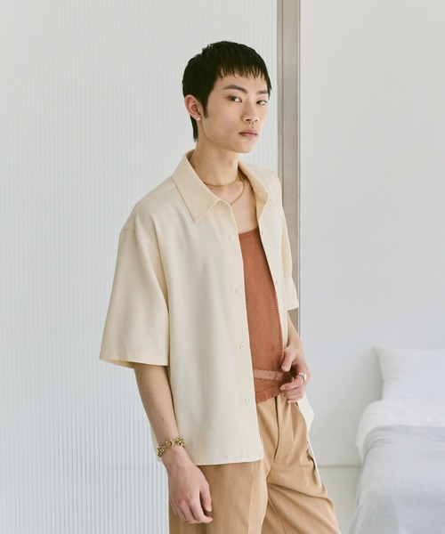 Loose Half sleeve box shirt (Assort)/ルーズハーフスリーブボックスシャツ（アソート）（シャツ/ブラウス）｜soerte（ソエルテ）