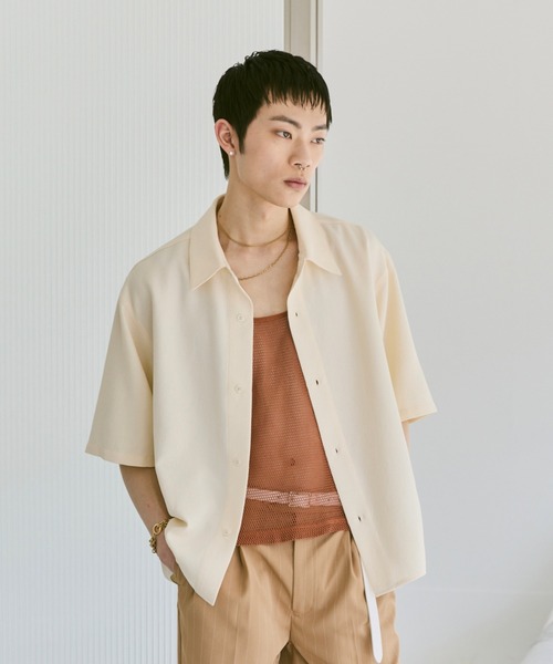 soerte（ソエルテ）の「Loose Half sleeve box shirt (Assort