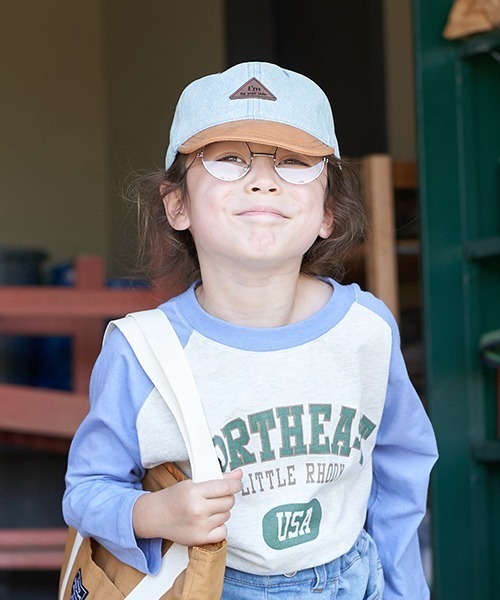 b・ROOM(ビールーム)の「デニムバイカラーキャップ(キャップ・キッズ・キャメル/マスタード・54cm)」の6枚目の写真