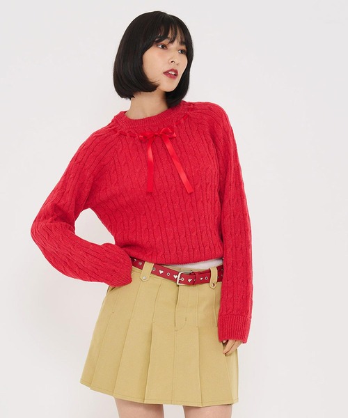 TINA:JOJUN(ティーナジョジュン)の「プリーツ ミニスカート TINA:JOJUN(スカート・レディース・ブラック/ピンク/ベージュ・S/M)」の12枚目の写真