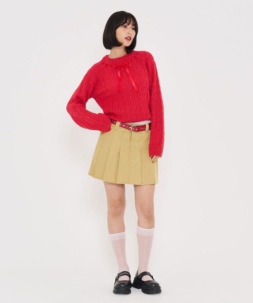 TINA:JOJUN(ティーナジョジュン)の「プリーツ ミニスカート TINA:JOJUN(スカート・レディース・ブラック/ピンク/ベージュ・S/M)」の14枚目の写真