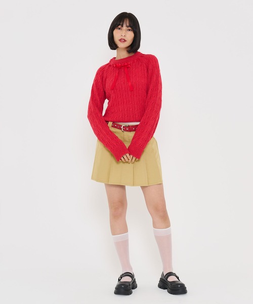 TINA:JOJUN(ティーナジョジュン)の「プリーツ ミニスカート TINA:JOJUN(スカート・レディース・ブラック/ピンク/ベージュ・S/M)」の16枚目の写真