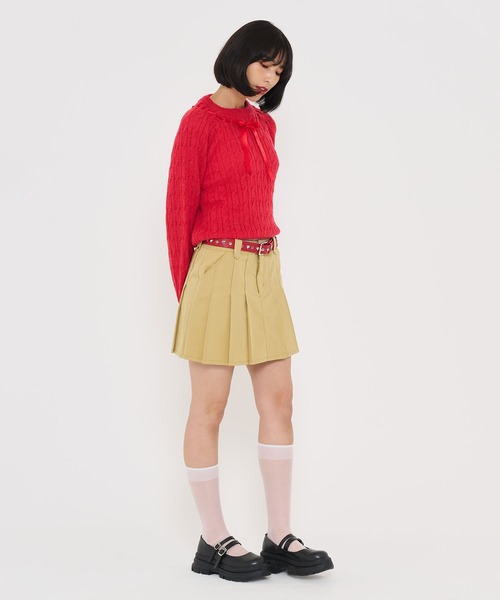 TINA:JOJUN(ティーナジョジュン)の「プリーツ ミニスカート TINA:JOJUN(スカート・レディース・ブラック/ピンク/ベージュ・S/M)」の17枚目の写真