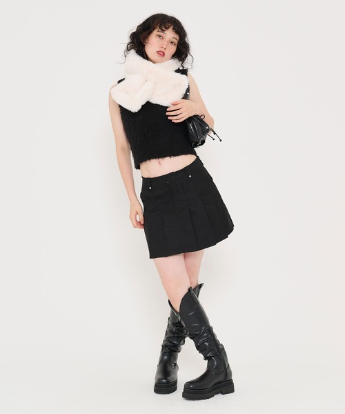 TINA:JOJUN(ティーナジョジュン)の「プリーツ ミニスカート TINA:JOJUN(スカート・レディース・ブラック/ピンク/ベージュ・S/M)」の8枚目の写真
