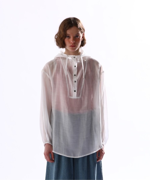 Kelen(ケレン)の「「KELEN/ケレン」シアーアノラックトップス(Tシャツ/カットソー・レディース・ブラック/ブルー系その他/オフホワイト/ブラウン・S/M)」の1枚目の写真