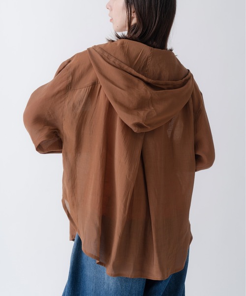 Kelen(ケレン)の「「KELEN/ケレン」シアーアノラックトップス(Tシャツ/カットソー・レディース・ブラック/ブルー系その他/オフホワイト/ブラウン・S/M)」の6枚目の写真
