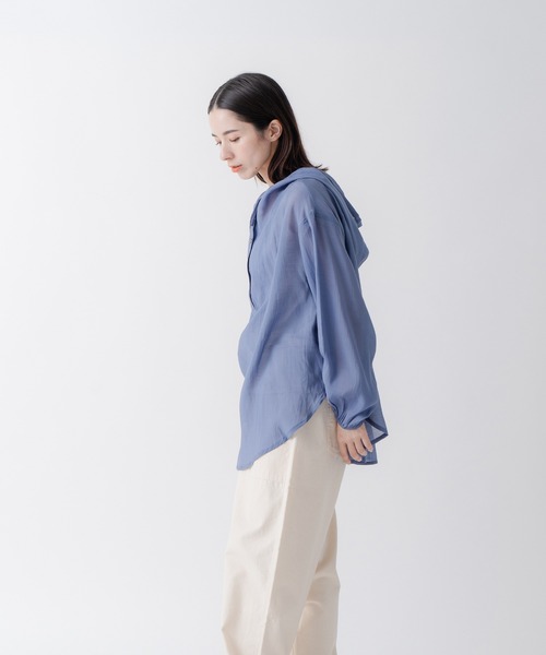 Kelen(ケレン)の「「KELEN/ケレン」シアーアノラックトップス(Tシャツ/カットソー・レディース・ブラック/ブルー系その他/オフホワイト/ブラウン・S/M)」の8枚目の写真