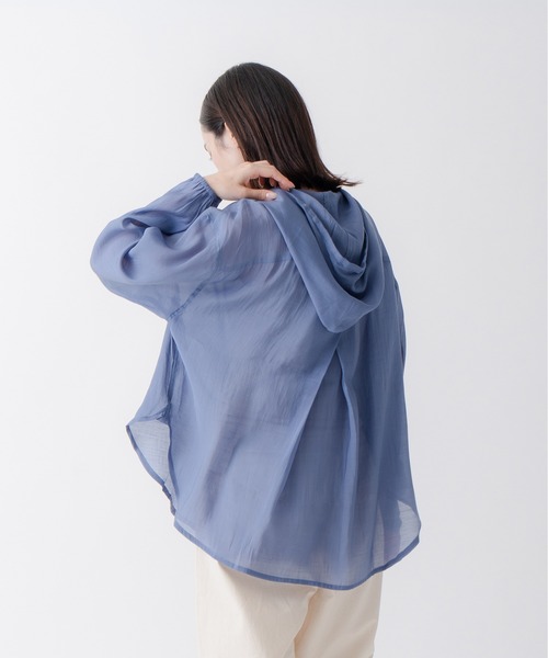 Kelen(ケレン)の「「KELEN/ケレン」シアーアノラックトップス(Tシャツ/カットソー・レディース・ブラック/ブルー系その他/オフホワイト/ブラウン・S/M)」の9枚目の写真