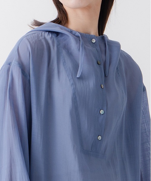 Kelen(ケレン)の「「KELEN/ケレン」シアーアノラックトップス(Tシャツ/カットソー・レディース・ブラック/ブルー系その他/オフホワイト/ブラウン・S/M)」の10枚目の写真