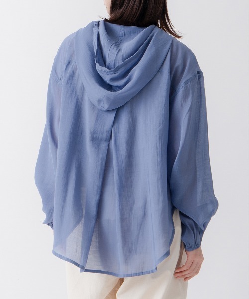 Kelen(ケレン)の「「KELEN/ケレン」シアーアノラックトップス(Tシャツ/カットソー・レディース・ブラック/ブルー系その他/オフホワイト/ブラウン・S/M)」の12枚目の写真