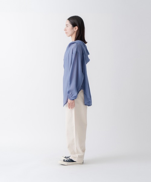 Kelen(ケレン)の「「KELEN/ケレン」シアーアノラックトップス(Tシャツ/カットソー・レディース・ブラック/ブルー系その他/オフホワイト/ブラウン・S/M)」の14枚目の写真