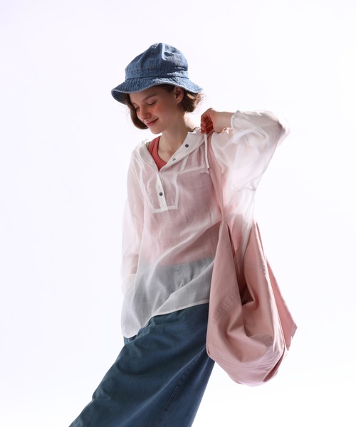 Kelen(ケレン)の「「KELEN/ケレン」シアーアノラックトップス(Tシャツ/カットソー・レディース・ブラック/ブルー系その他/オフホワイト/ブラウン・S/M)」の18枚目の写真