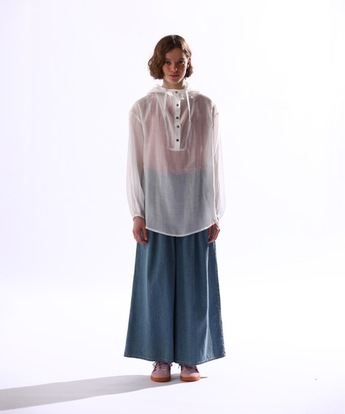 Kelen(ケレン)の「「KELEN/ケレン」シアーアノラックトップス(Tシャツ/カットソー・レディース・ブラック/ブルー系その他/オフホワイト/ブラウン・S/M)」の19枚目の写真
