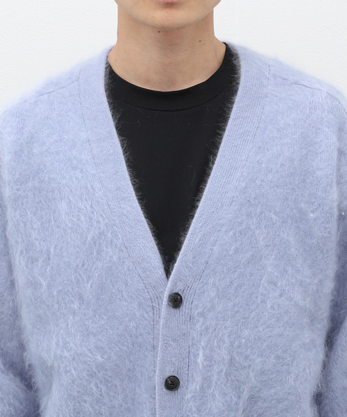 EDIFICE LA BOUCLE（エディフィスラブークル）の「【LA BOUCLE / ラブ―クル】ファー カシミヤ カーディガン（カーディガン/ボレロ・メンズ・ピンク/ブラック/ライトグレー・FREE）」の8枚目の写真