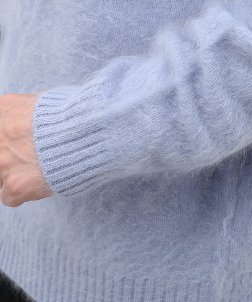 EDIFICE LA BOUCLE（エディフィスラブークル）の「【LA BOUCLE / ラブ―クル】ファー カシミヤ カーディガン（カーディガン/ボレロ・メンズ・ピンク/ブラック/ライトグレー・FREE）」の11枚目の写真