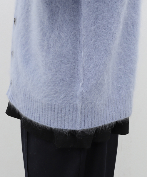 EDIFICE LA BOUCLE（エディフィスラブークル）の「【LA BOUCLE / ラブ―クル】ファー カシミヤ カーディガン（カーディガン/ボレロ・メンズ・ピンク/ブラック/ライトグレー・FREE）」の13枚目の写真