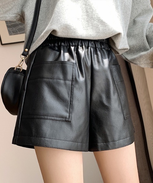 Miniministore(ミニミニストア)の「レザー ショートパンツ レディース(その他パンツ・レディース・ブラック・S/L/M)」の3枚目の写真