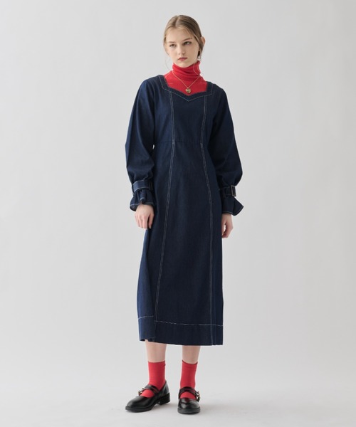 idem(イデム)の「lady denim onepiece/デニムロングワンピース idem(イデム)の「lady denim onepiece/デニムロングワンピース