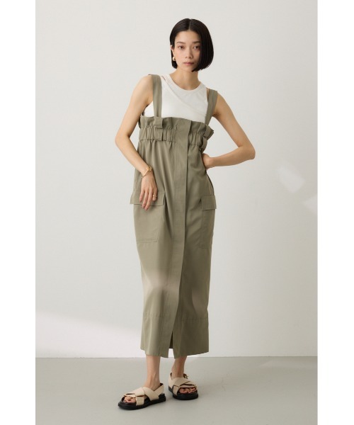 crie conforto（クリーコンフォルト）の「2WAYカーゴジャンパースカート（ジャンパースカート・レディース・ライトカーキ/チャコールグレー・FREE）」の22枚目の写真