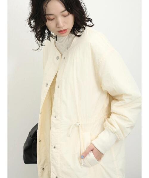 Samansa Mos2 blue（サマンサモスモスブルー）の「ボアベスト付リバーシブルブルゾン（ブルゾン・レディース・カーキ/チャコールグレー/キナリ・F）」の19枚目の写真