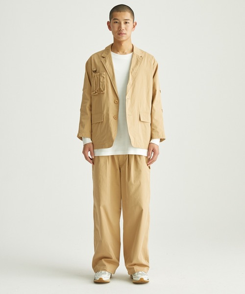 ocosic(オコジック)の「【ocosic】ワイドストレートパンツ(セットアップ対応)(その他パンツ・メンズ・カーキ/ベージュ/ブラック・L/M)」の22枚目の写真