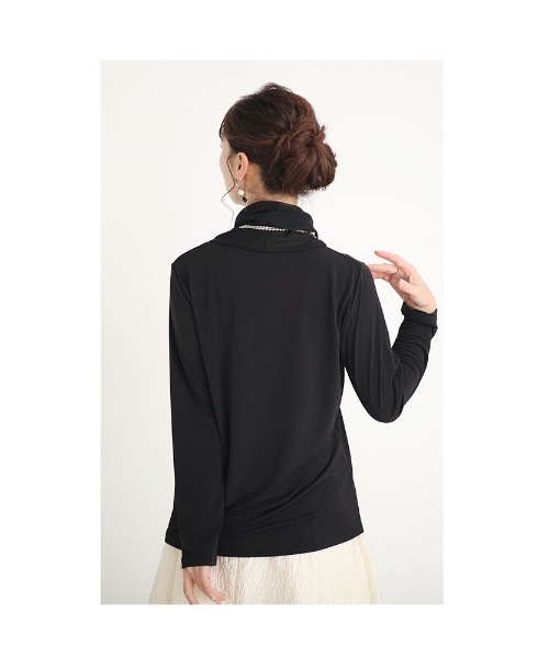 Sawa a la mode(サワアラモード)の「チュールネックトップス(Tシャツ/カットソー・レディース・ホワイト/ブラック・FREE)」の21枚目の写真