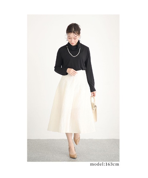 Sawa a la mode(サワアラモード)の「チュールネックトップス(Tシャツ/カットソー・レディース・ホワイト/ブラック・FREE)」の22枚目の写真