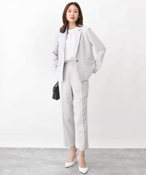 MK MICHEL KLEIN(エムケーミッシェルクラン)の「テーパードパンツ/セットアップ対応/洗える(スラックス・レディース・ネイビー/ライトグレー/ベージュ・36/40/38)」の16枚目の写真