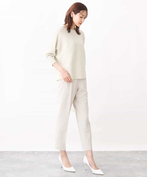 MK MICHEL KLEIN(エムケーミッシェルクラン)の「テーパードパンツ/セットアップ対応/洗える(スラックス・レディース・ネイビー/ライトグレー/ベージュ・36/40/38)」の10枚目の写真