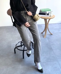 sakishimatokyo | 【3サイズ展開】パール付きデニムパンツ(デニムパンツ)