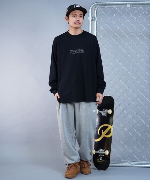 NEW ERA(ニューエラ)の「【ムラサキスポーツ別注】NEW ERA/ニューエラ オーバーサイズ バックプリントロンT クルーネックTシャツ/吸汗速乾 UVカット 14121999/14306821/14306822(Tシャツ/カットソー・メンズ・ブラック×ホワイト/ホワイト×ブラック・M/L/XL/2XL)」の14枚目の写真