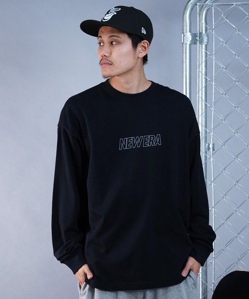NEW ERA(ニューエラ)の「【ムラサキスポーツ別注】NEW ERA/ニューエラ オーバーサイズ バックプリントロンT クルーネックTシャツ/吸汗速乾 UVカット 14121999/14306821/14306822(Tシャツ/カットソー・メンズ・ブラック×ホワイト/ホワイト×ブラック・M/L/XL/2XL)」の11枚目の写真