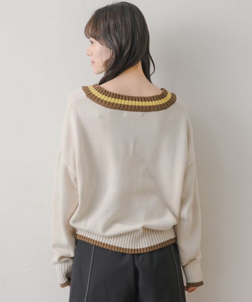 RETRO GIRL(レトロガール)の「チルデンNTPO(ニット/セーター・レディース・ナチュラル/チャコールグレー/ダークブルー・FREE)」の8枚目の写真