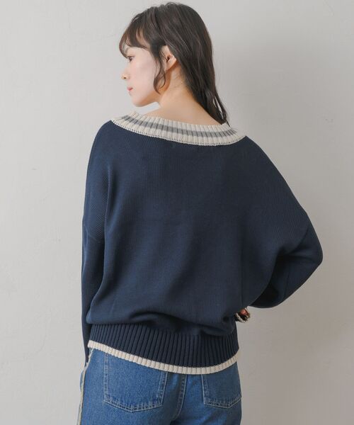 RETRO GIRL(レトロガール)の「チルデンNTPO(ニット/セーター・レディース・ナチュラル/チャコールグレー/ダークブルー・FREE)」の17枚目の写真