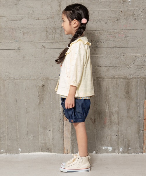 RAGMART（ラグマート）の「カーディガン 七分袖（カーディガン/ボレロ・キッズ・グリーン/クリーム/オフホワイト・100cm/110cm/120cm/130cm）」の9枚目の写真