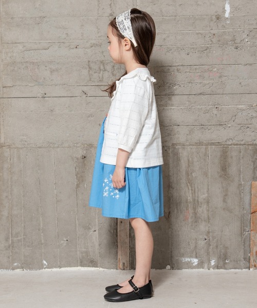 RAGMART（ラグマート）の「カーディガン 七分袖（カーディガン/ボレロ・キッズ・グリーン/クリーム/オフホワイト・100cm/110cm/120cm/130cm）」の6枚目の写真