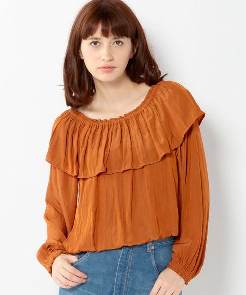 Another Edition（アナザーエディション）の「オフショルダーブラウス/AEFC  OFF SHOULDER BL◆（シャツ/ブラウス・レディース・オフホワイト/ブラック/ブラウン・フリー）」の12枚目の写真
