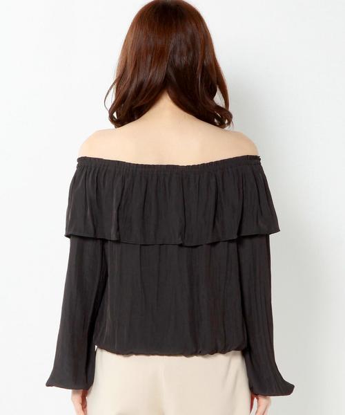 Another Edition（アナザーエディション）の「オフショルダーブラウス/AEFC  OFF SHOULDER BL◆（シャツ/ブラウス・レディース・オフホワイト/ブラック/ブラウン・フリー）」の15枚目の写真