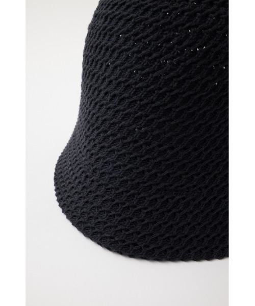 MOUSSY(マウジー)の「COTTON CROCHET ハット(ハット・レディース・アイボリー/ブラック・FREE)」の7枚目の写真