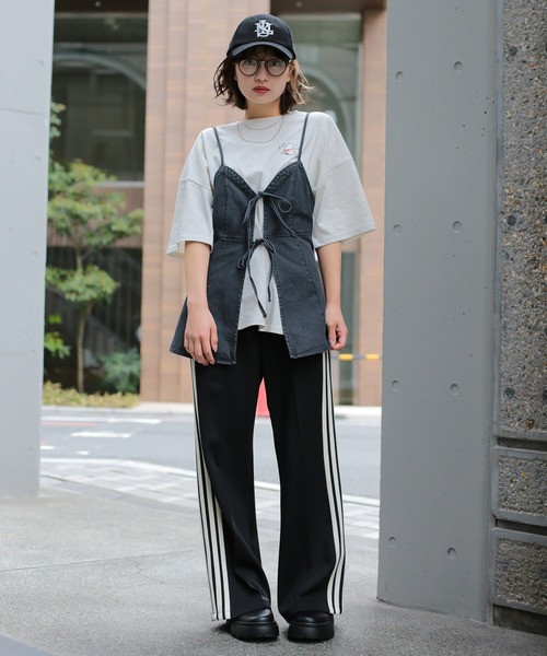 【新品】&エルシー　ジャージフレアパンツ SPINNS（スピンズ）の「【6色展開】ジャージフレアパンツ（その他