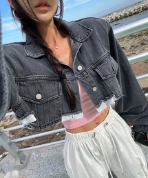 Auntie Rosa（アンティローザ）の「ショートデニムジャケット（デニムジャケット）」