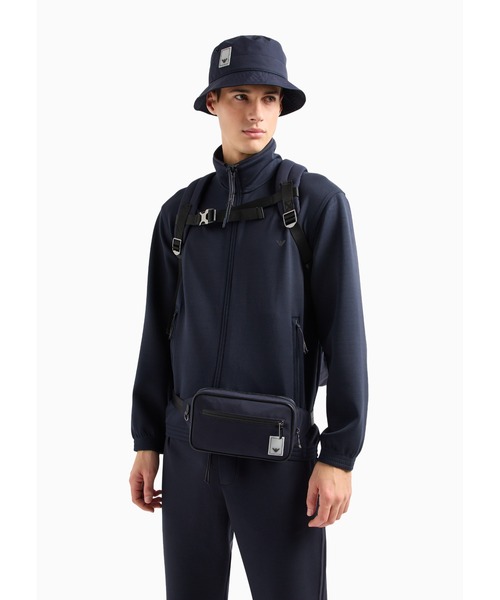 EMPORIO ARMANI(エンポリオアルマーニ)の「【エンポリオ アルマーニ】トラベルエッセンシャル ベルトバッグ ナイロン製(ボディバッグ/ウエストポーチ・メンズ・グレー/ネイビー・FREE)」の7枚目の写真