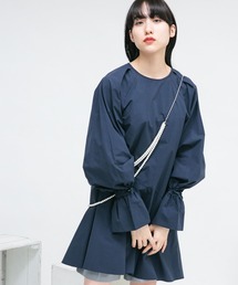 KBF | ドロストスリーブフレアミニワンピース(ワンピース)